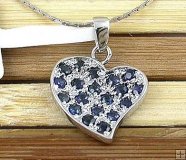 Special Price Sapphire Heart-shape Necklace and Ring