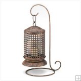 Copper Cage Candle Lantern